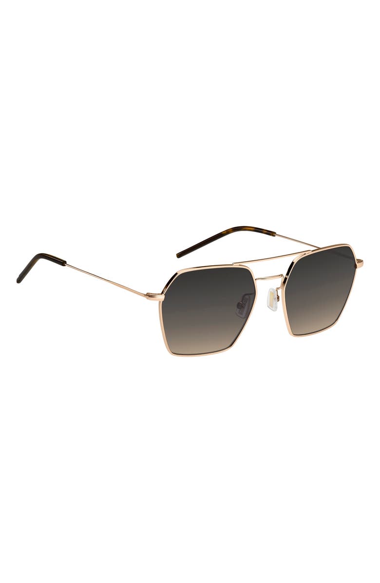 BOSS 54mm Geometric Aviator Sunglasses, Alternate, color,