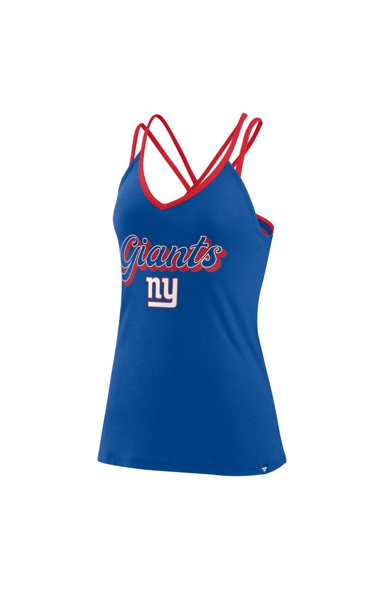 FANATICS Women's Fanatics Branded Royal New York Giants Go For It Strappy Crossback Tank Top, Alternate, color, 