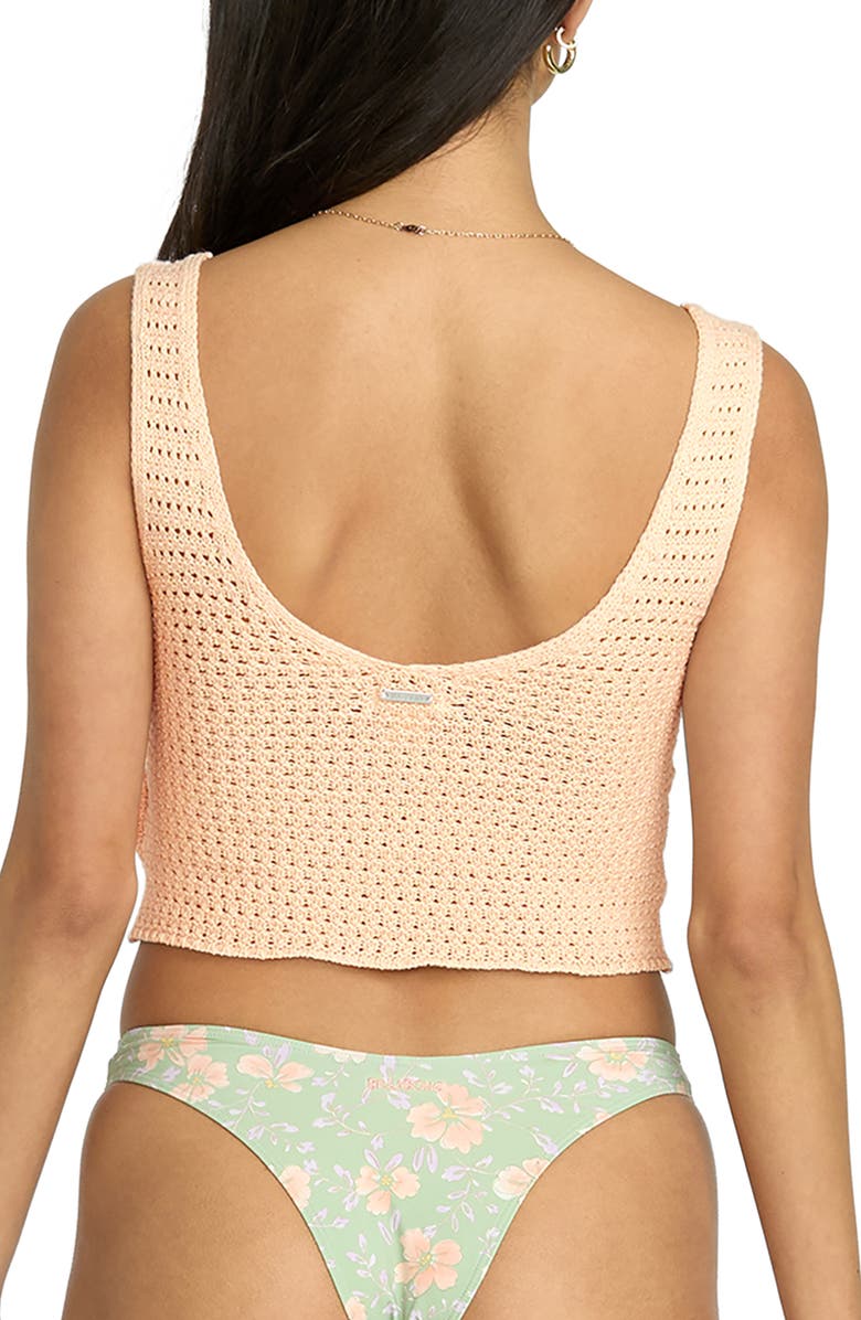 Billabong Cade Open Stitch Sweater Tank, Alternate, color, Light Peach