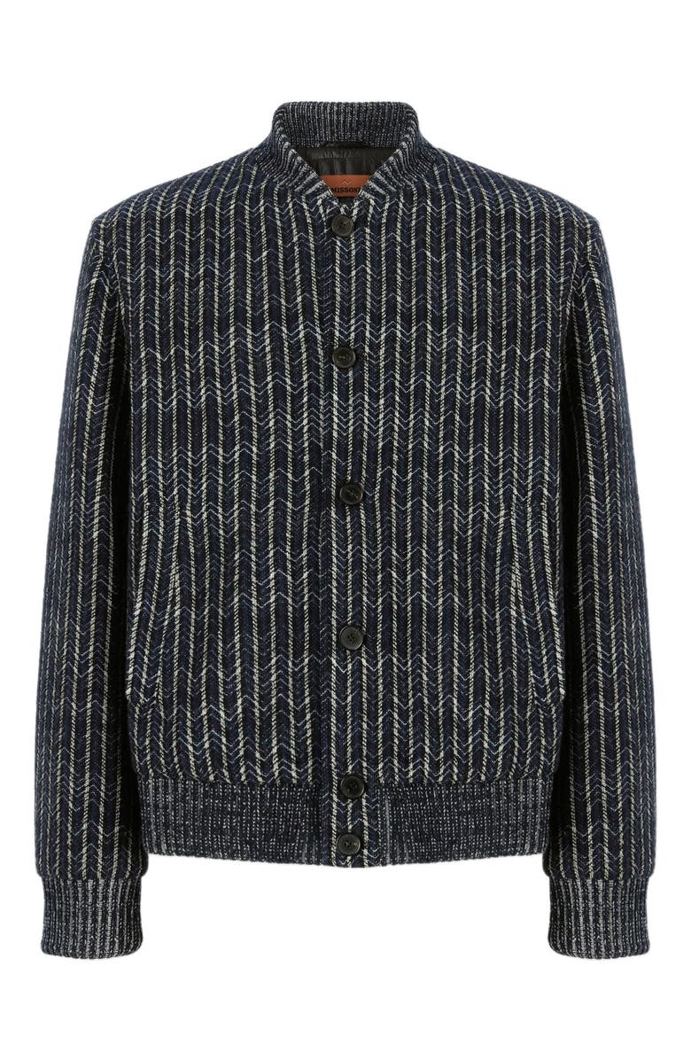 Missoni Zigzag Bomber Jacket, Alternate, color, Blue & Grey