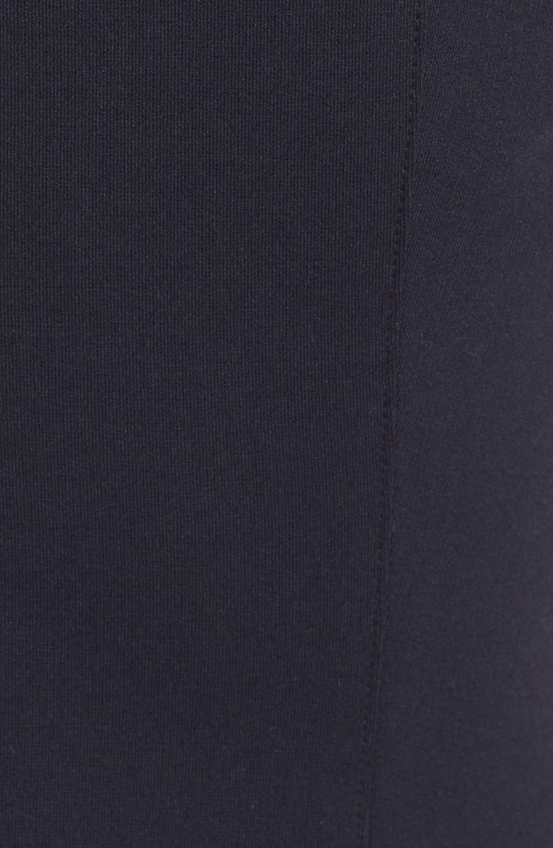 Akris punto Cap Sleeve Peplum Hem Jersey Dress, Alternate, color, 