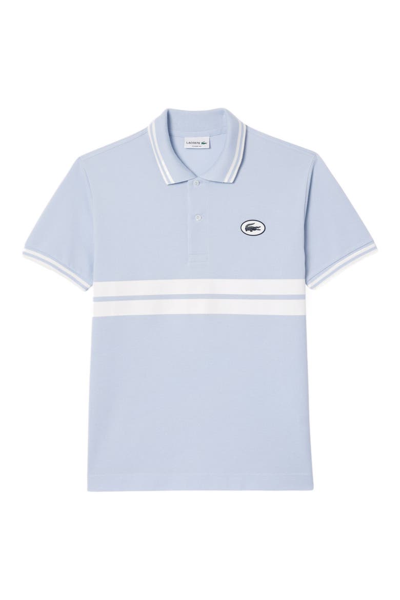 Classic Fit Stripe Piqué Knit Polo, Alternate, color, PHOENIX/ FARINE
