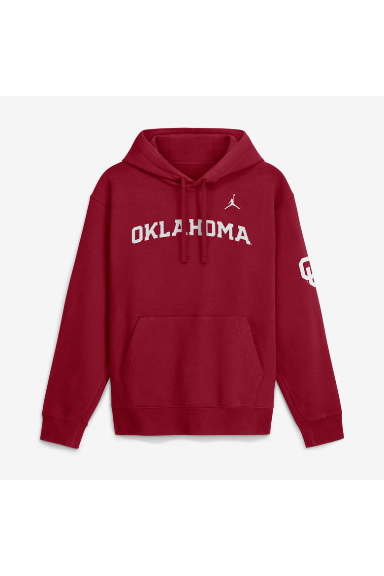 Men's Jordan Brand  Crimson Oklahoma Sooners 2026 Sideline Club Fleece Hoodie, Main, color, Crimson