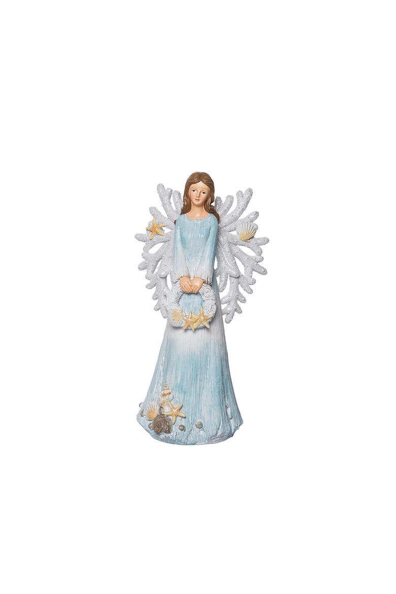 Beach Angel Figurine, Alternate, color, Blue