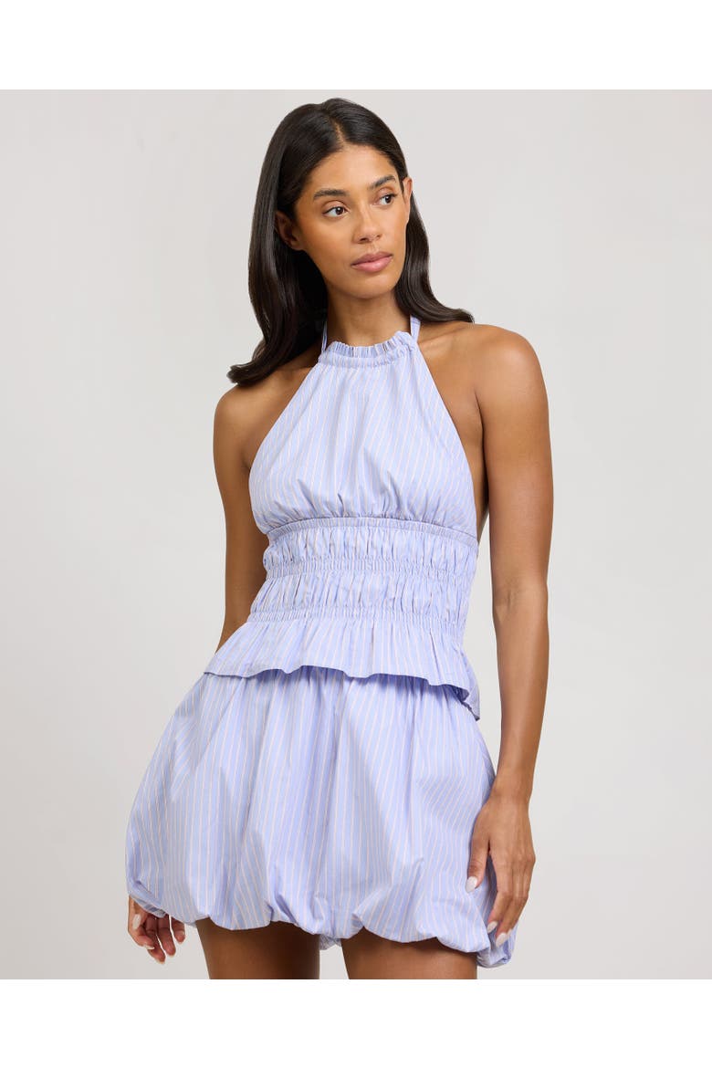 Cotton Smocked Halter Top, Alternate, color, Blue