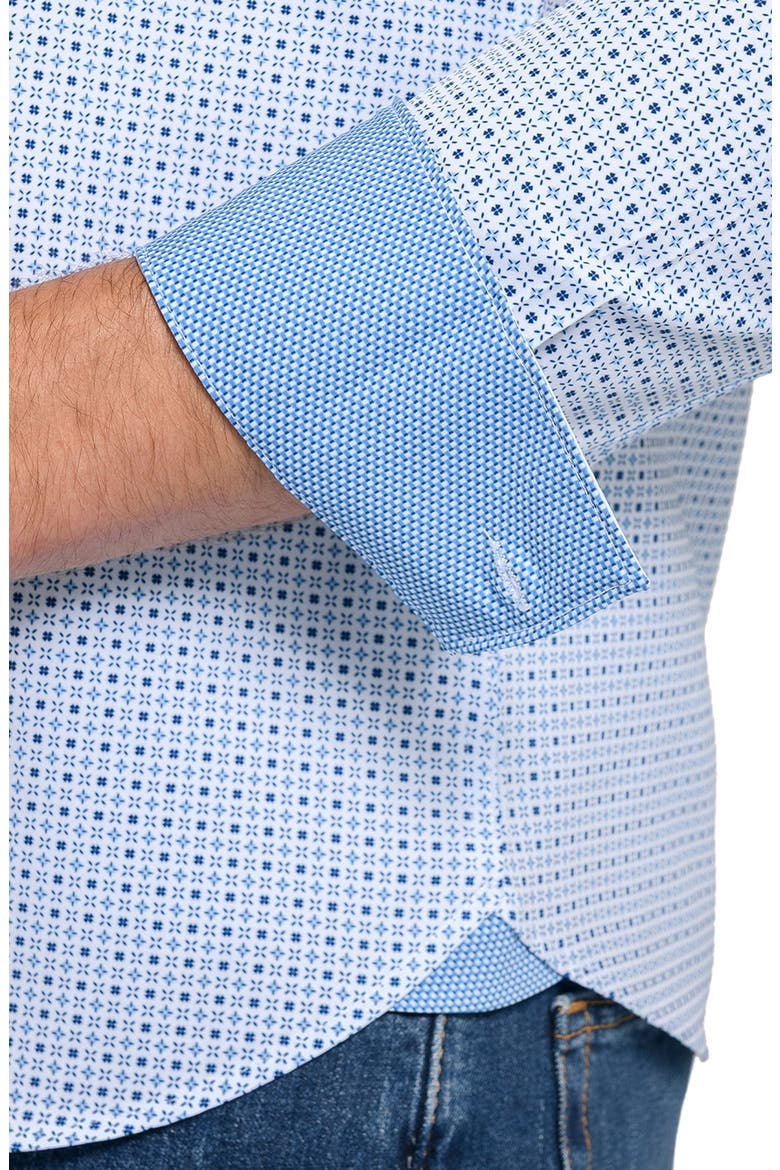 Dash Duo Woven Long Sleeve Basic, Alternate, color, WHITE/BLUE