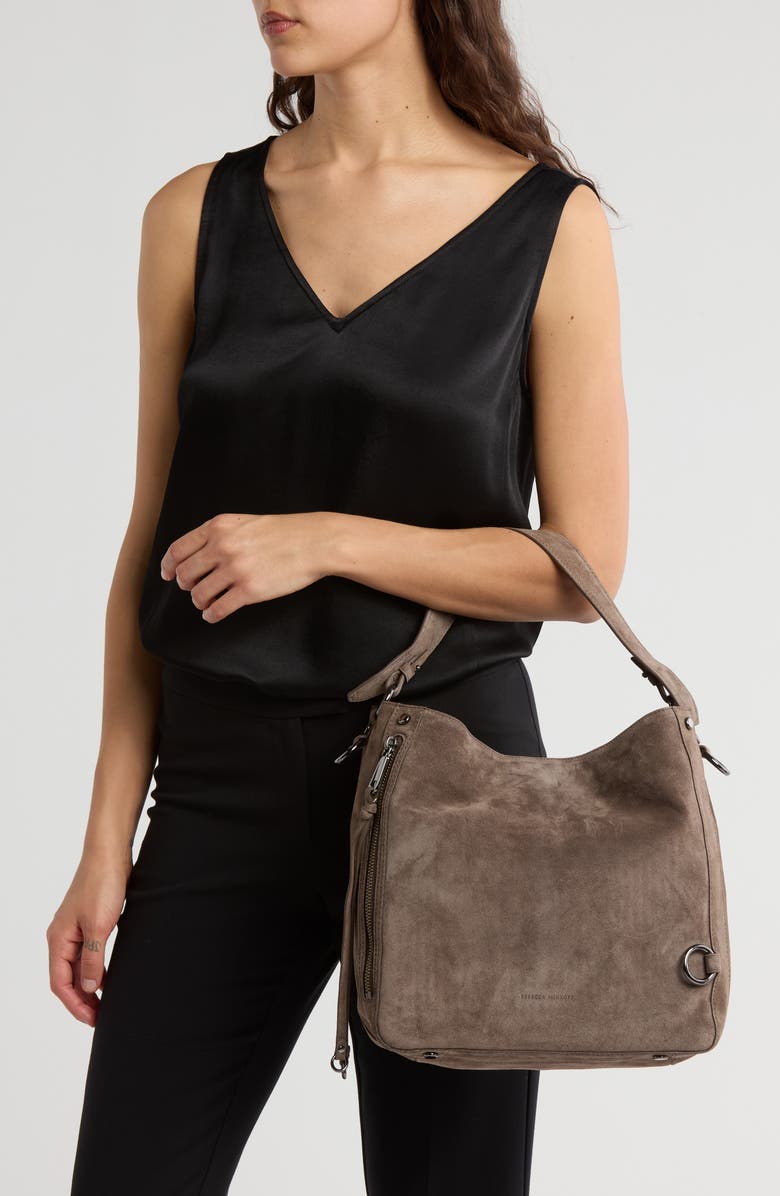 Rebecca Minkoff M.A.B. Suede Hobo Bag, Alternate, color,