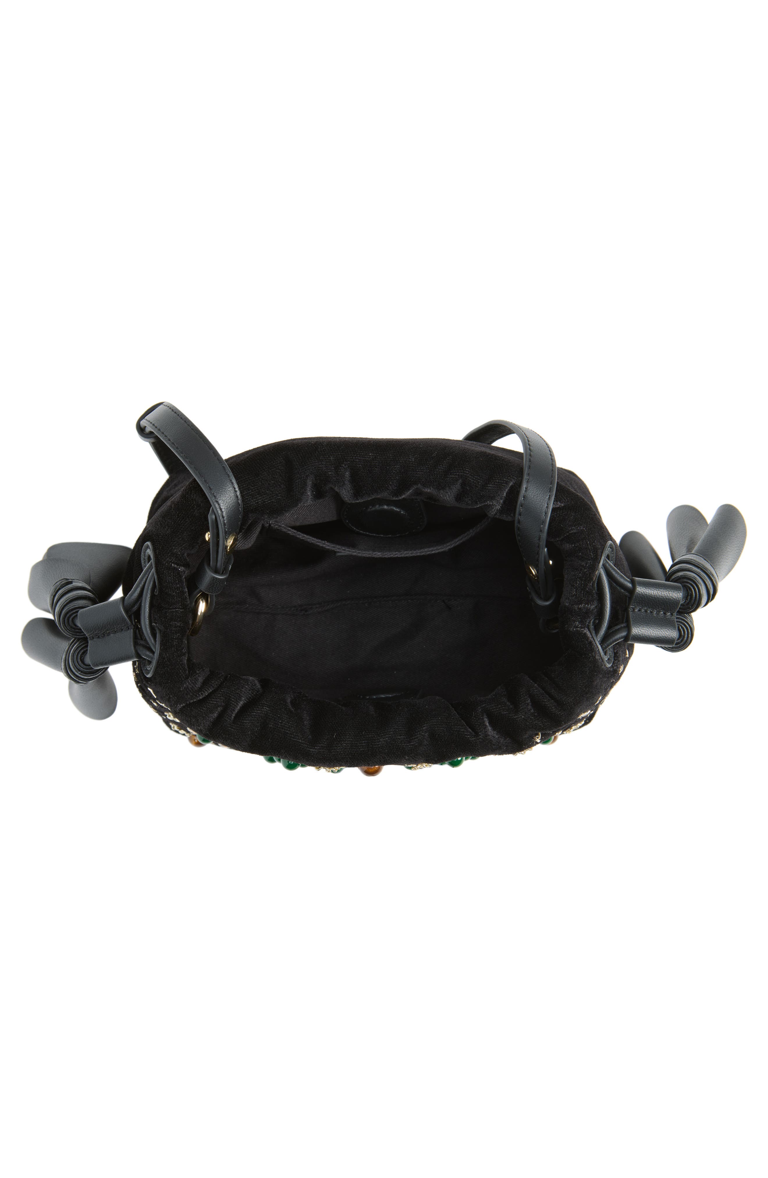 Small Cloud 91 Embroidered Peacock Clutch, Alternate, color, BLACK TONES