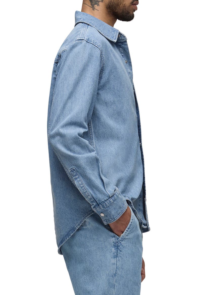 Denim Snap-Up Shirt, Alternate, color, CAMDEN