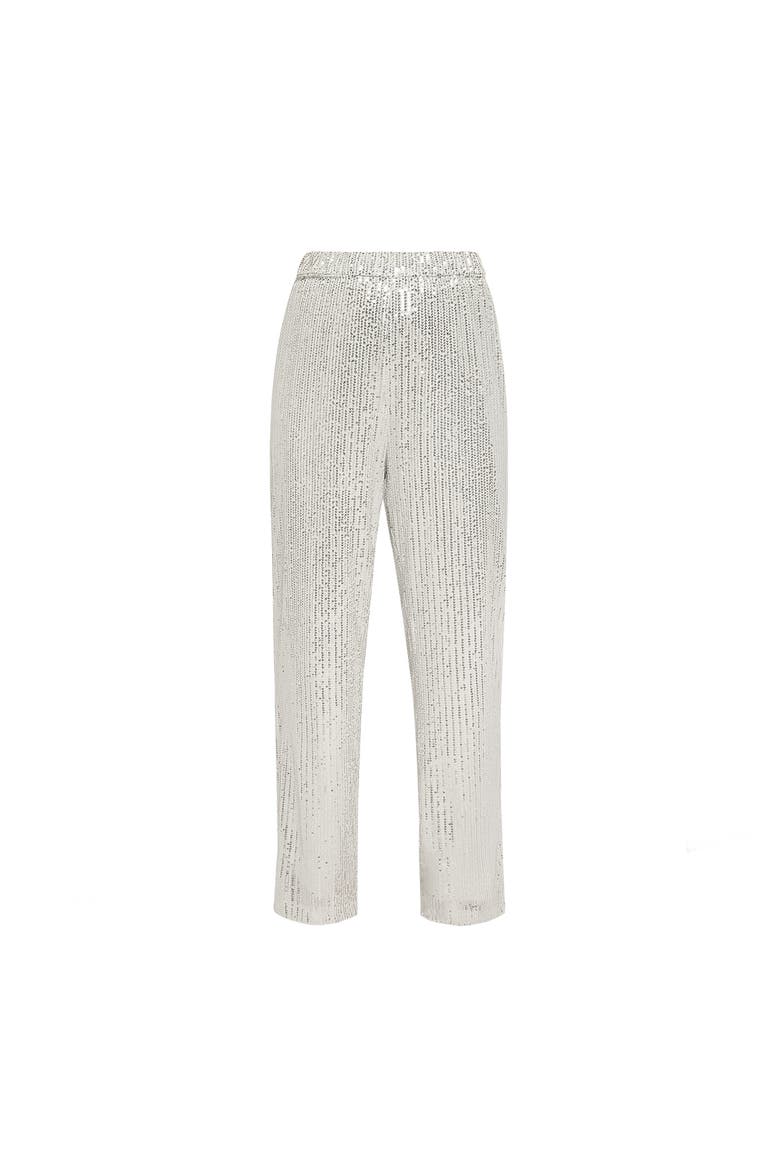Tyra Sequins Pants, Alternate, color, Silver