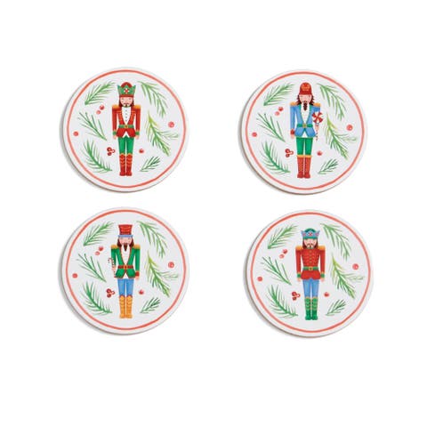 Bayberry Nutcracker Coaster Set of 4, Multicolor - One Size