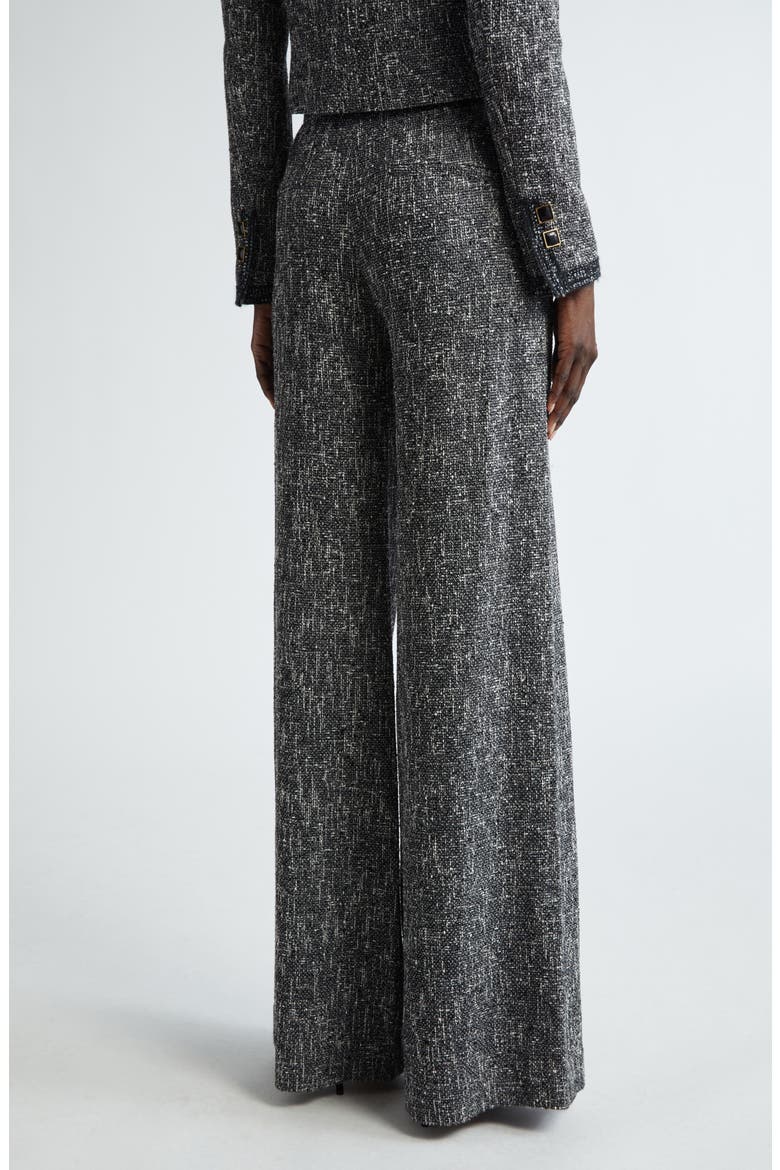 Tweed Wide Leg Trousers, Alternate, color, BLACK/ CHALK MULTI