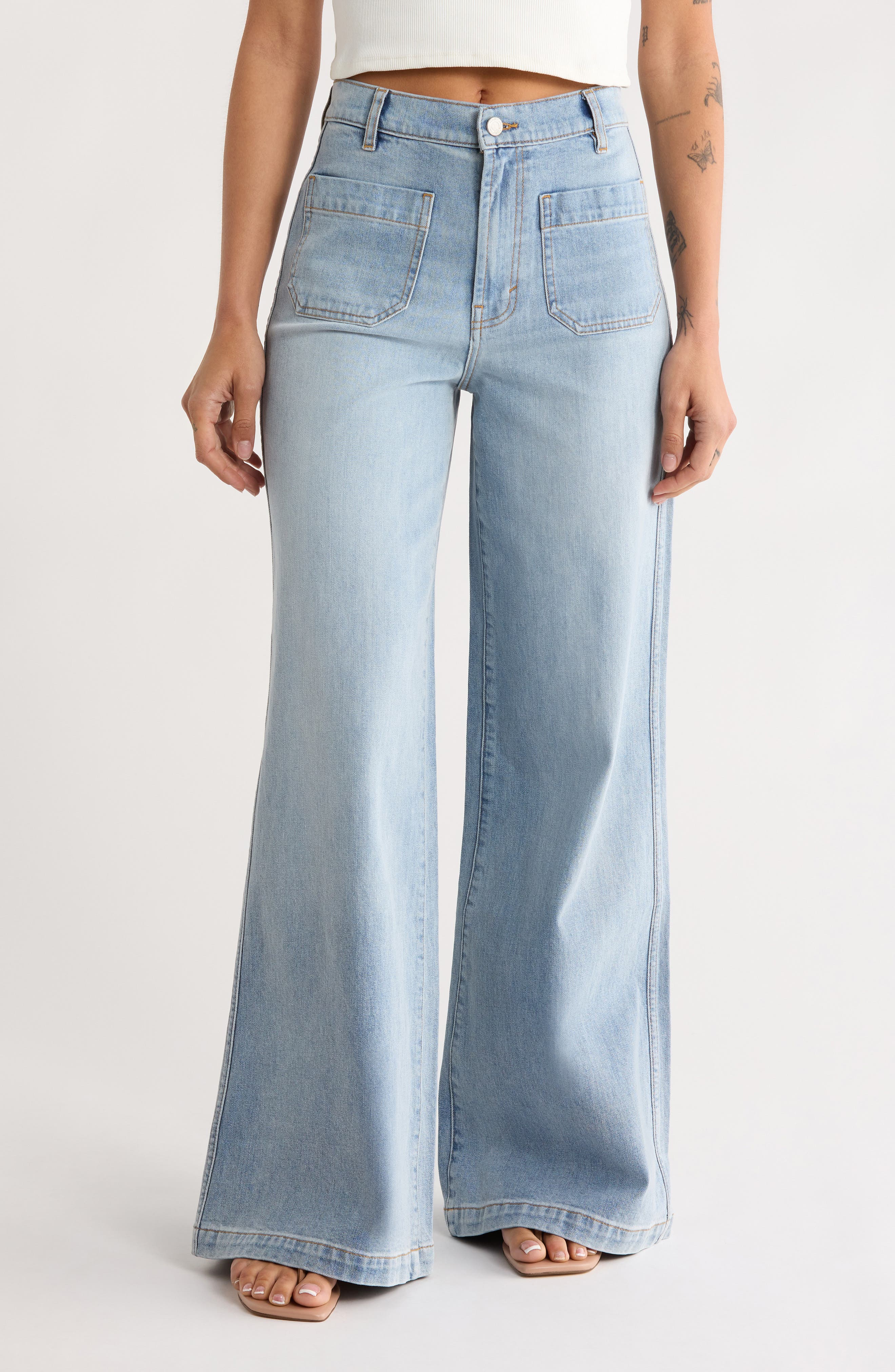 Habitual Patch Pocket Flare Jeans