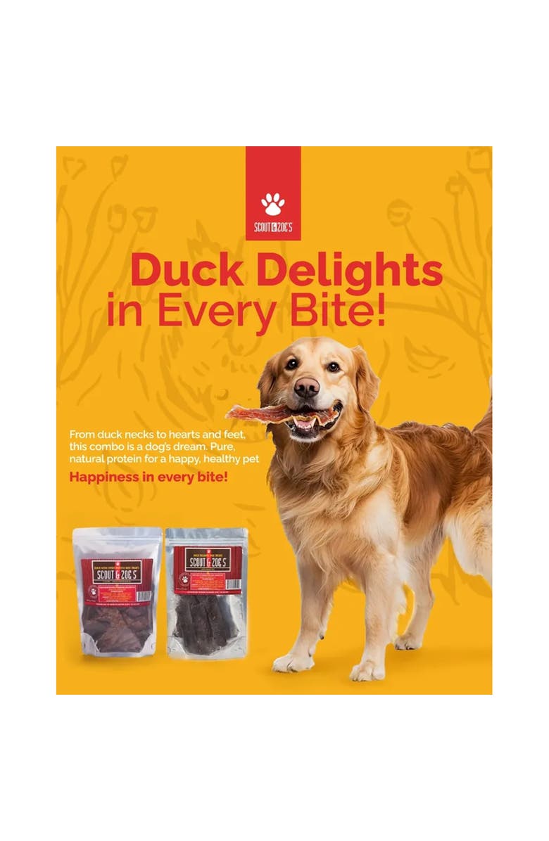 Scout & Zoe's Duck Delights Jerky, 4oz Dog Treats, Grain Free Pet Chew, Alternate, color, Multicolored