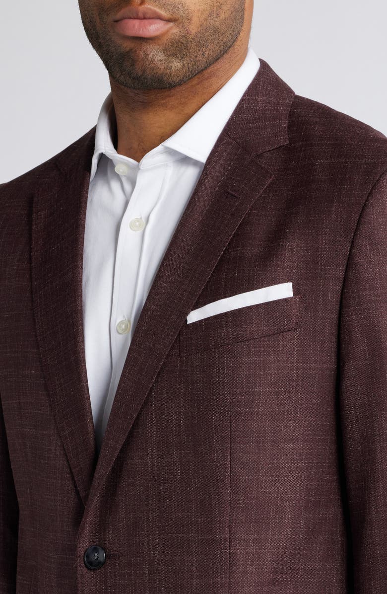 BOSS Hutson Slub Wool & Silk Blend Sport Coat, Alternate, color,