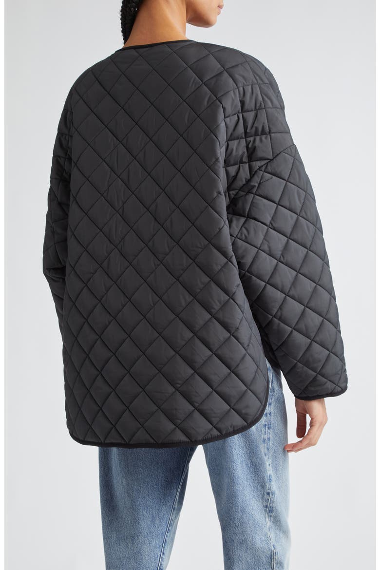 Totême Oversize Quilted Jacket, Alternate, color, BLACK 200