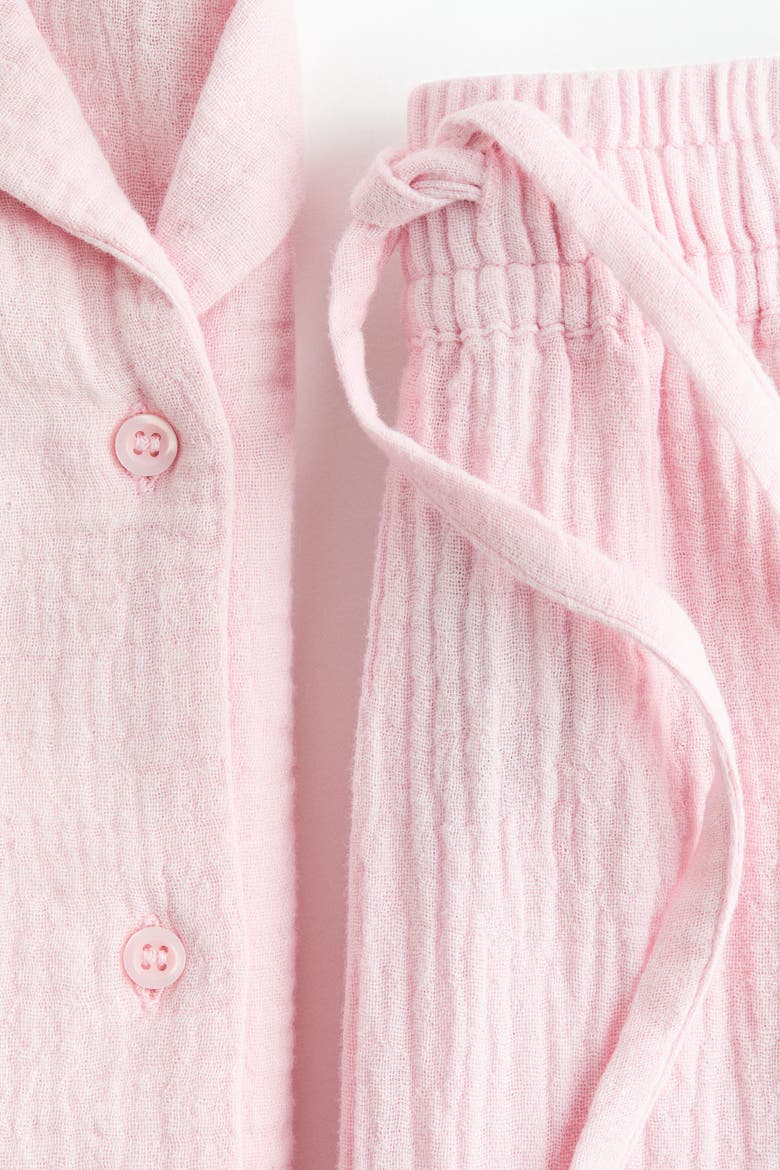 Cotton Muslin Pajamas, Alternate, color, Light pink