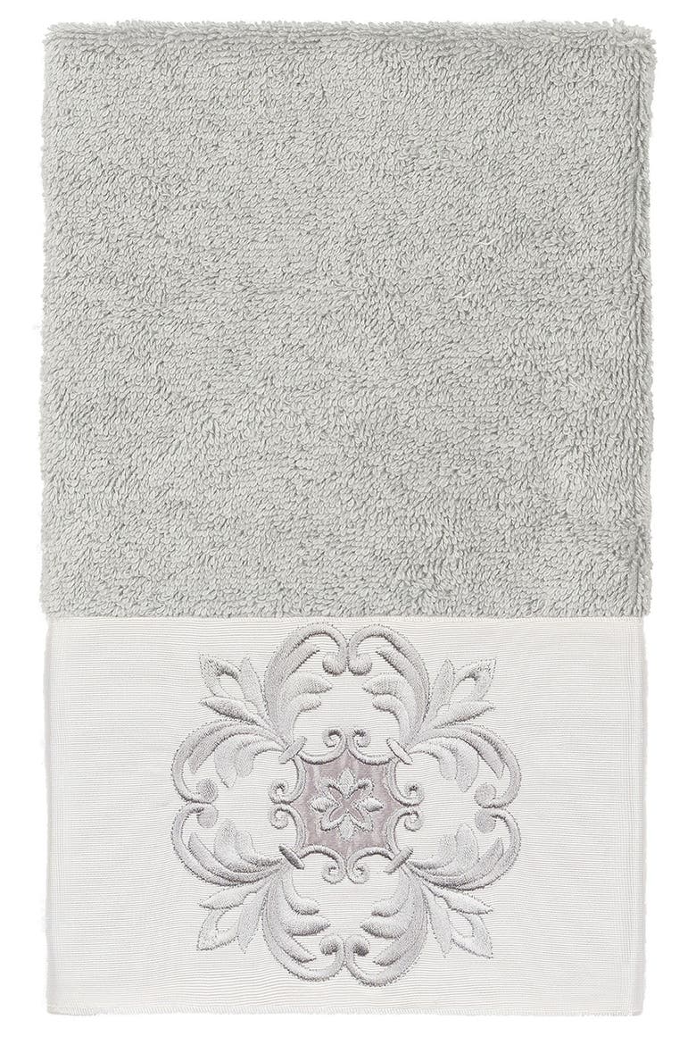 Alyssa Embellished Hand Towel - Light Gray, Alternate, color, LIGHT GRAY