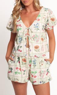 Petal & Pup Asta Tie Front Top & Pull-On Shorts Set