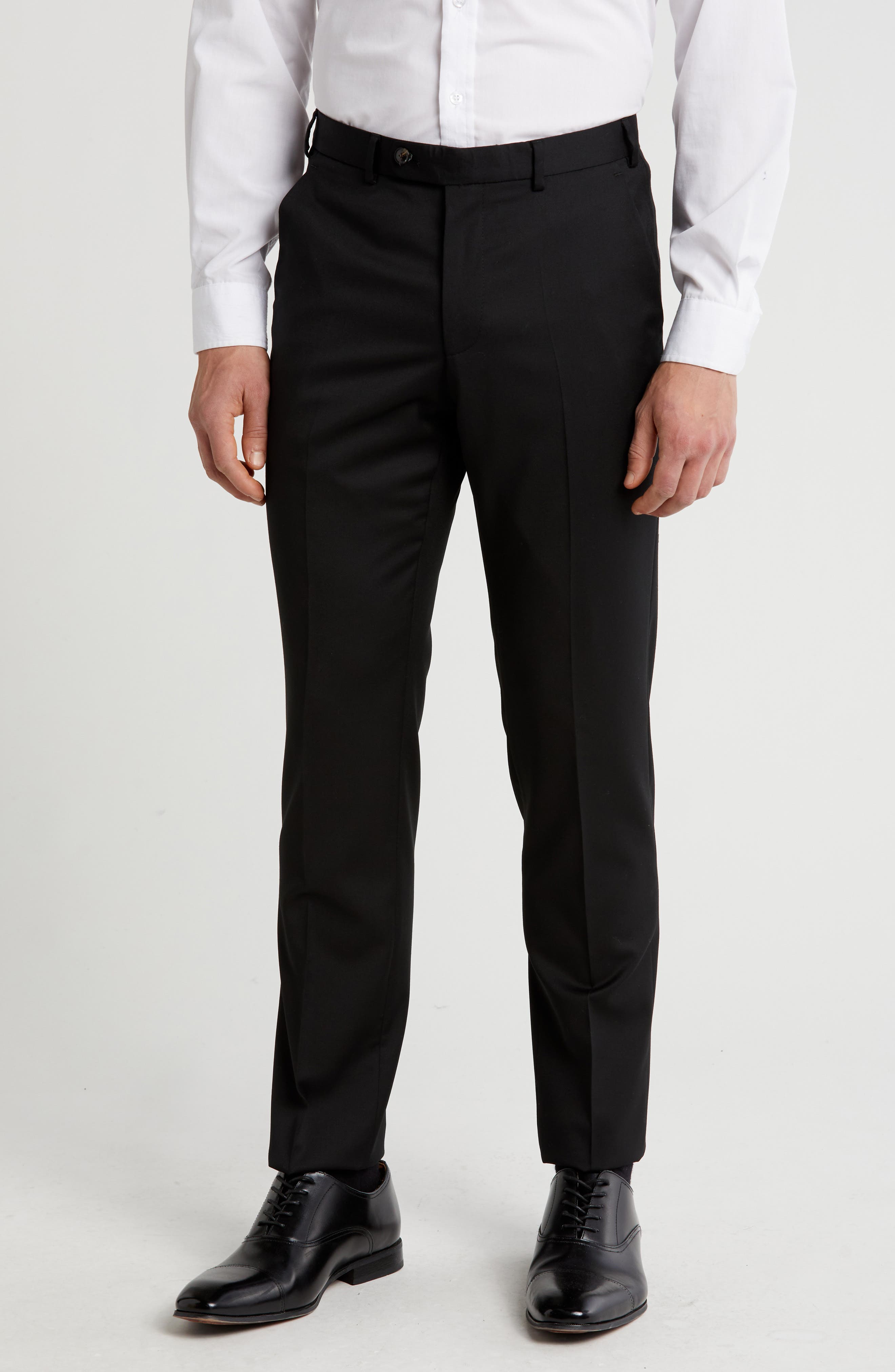 DIGEL Flat Front Virgin Wool Dress Pants