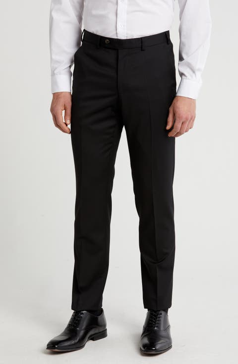 Flat Front Virgin Wool Dress Pants