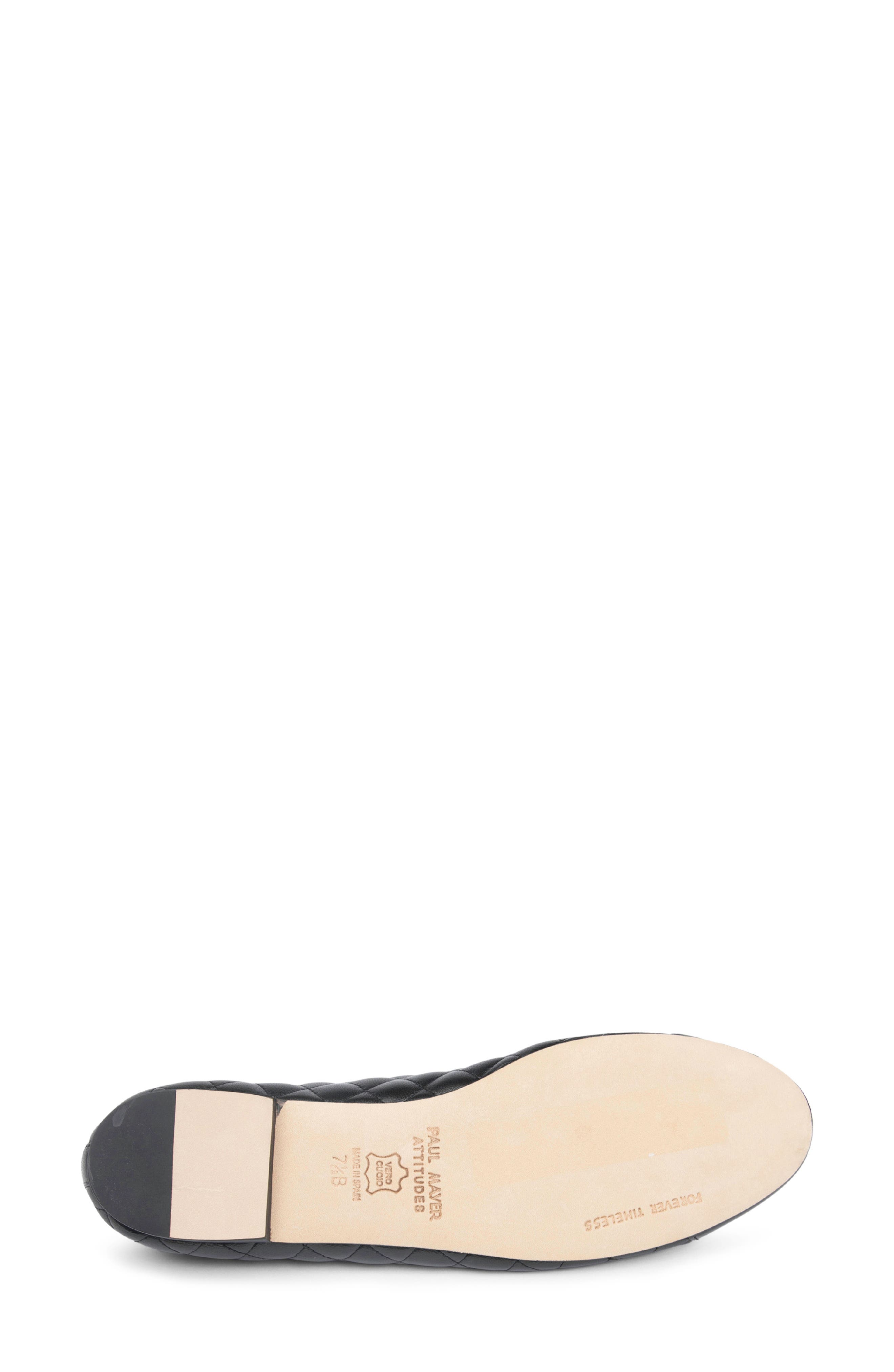 PAUL MAYER Best Cap Toe Ballet Flat, Alternate, color, Black/ Black Patent