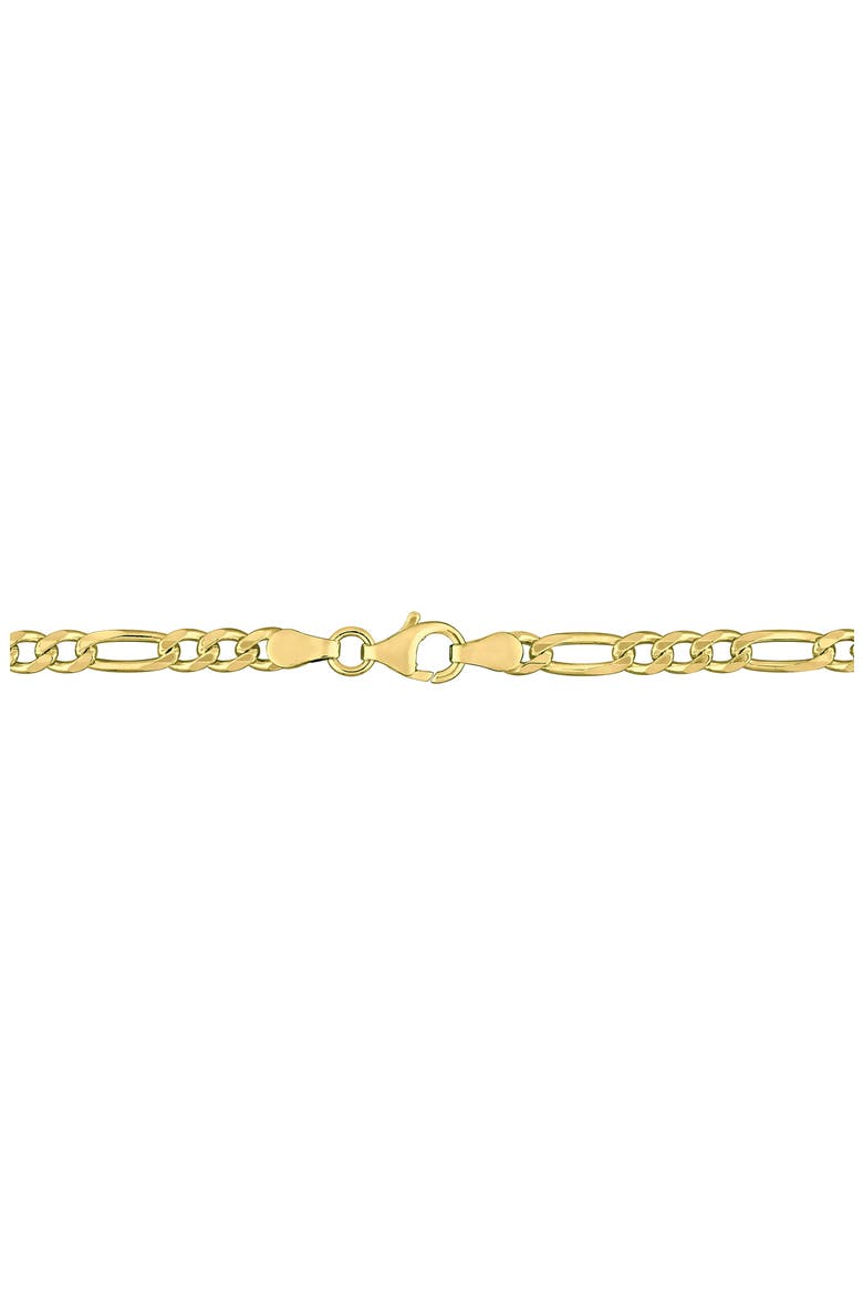 3.8mm Figaro Link Bracelet, Alternate, color, YELLOW