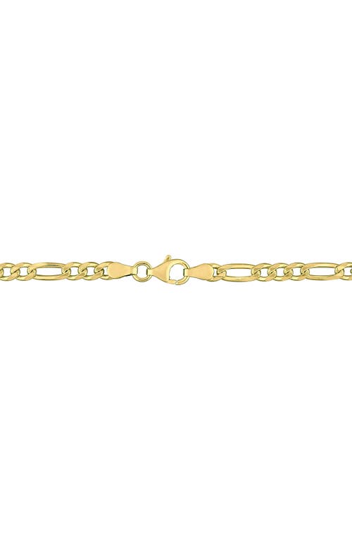 Delmar 3.8mm Figaro Link Bracelet In Yellow