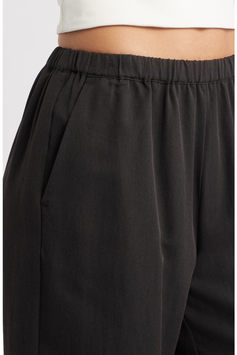 Drew Cotton Blend Wide Leg Pants, Alternate, color, BLACK