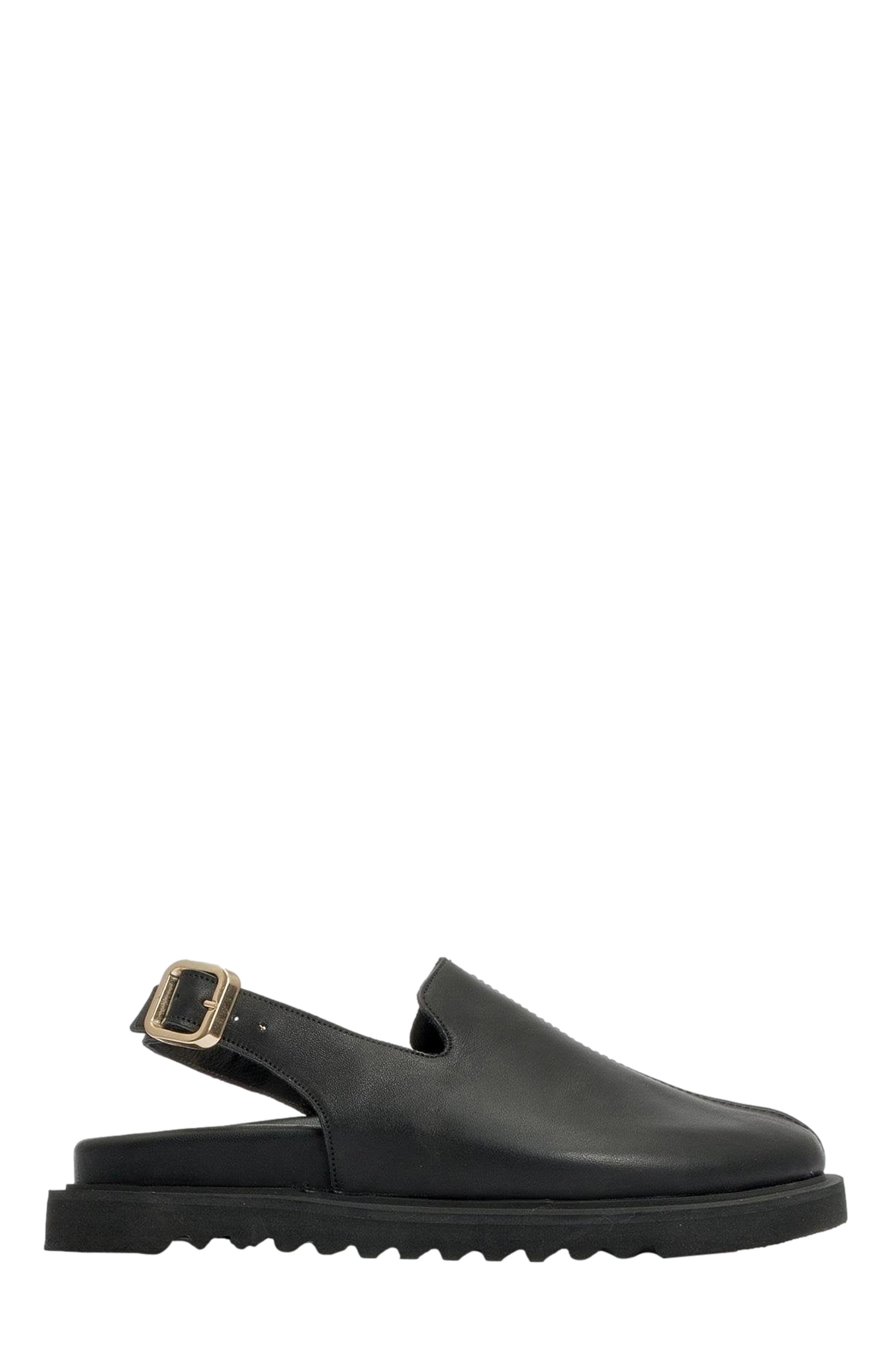 Forever 
Always Shoes Laby Leather Clogs, Main, color, Black Leather
