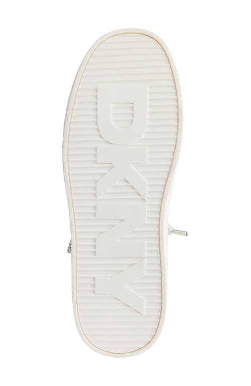 Dkny Ginali Logo Graffiti Sneaker In White/black