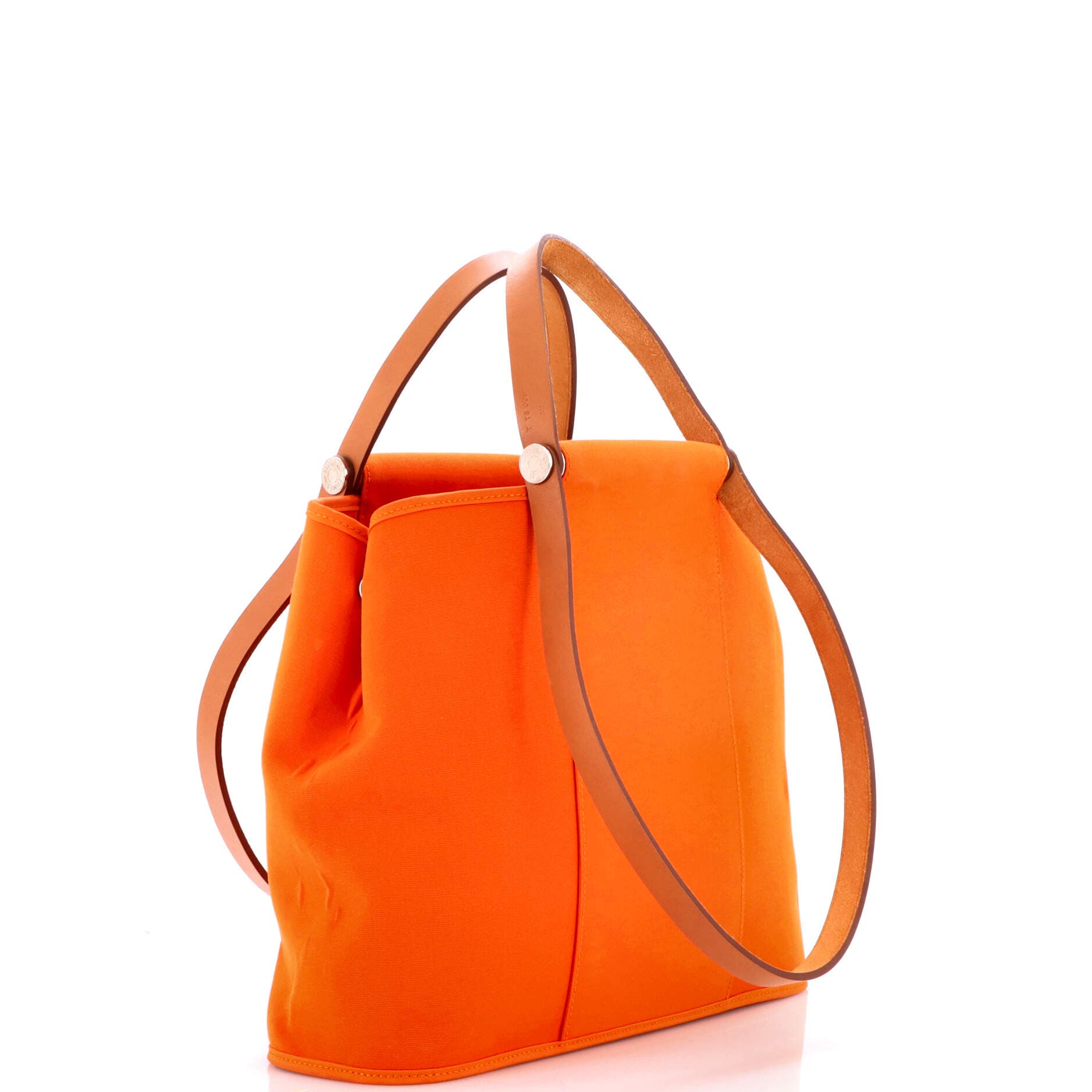 Pre-Owned Hermes Cabag Handbag Toile and Leather 32, Alternate, color, 