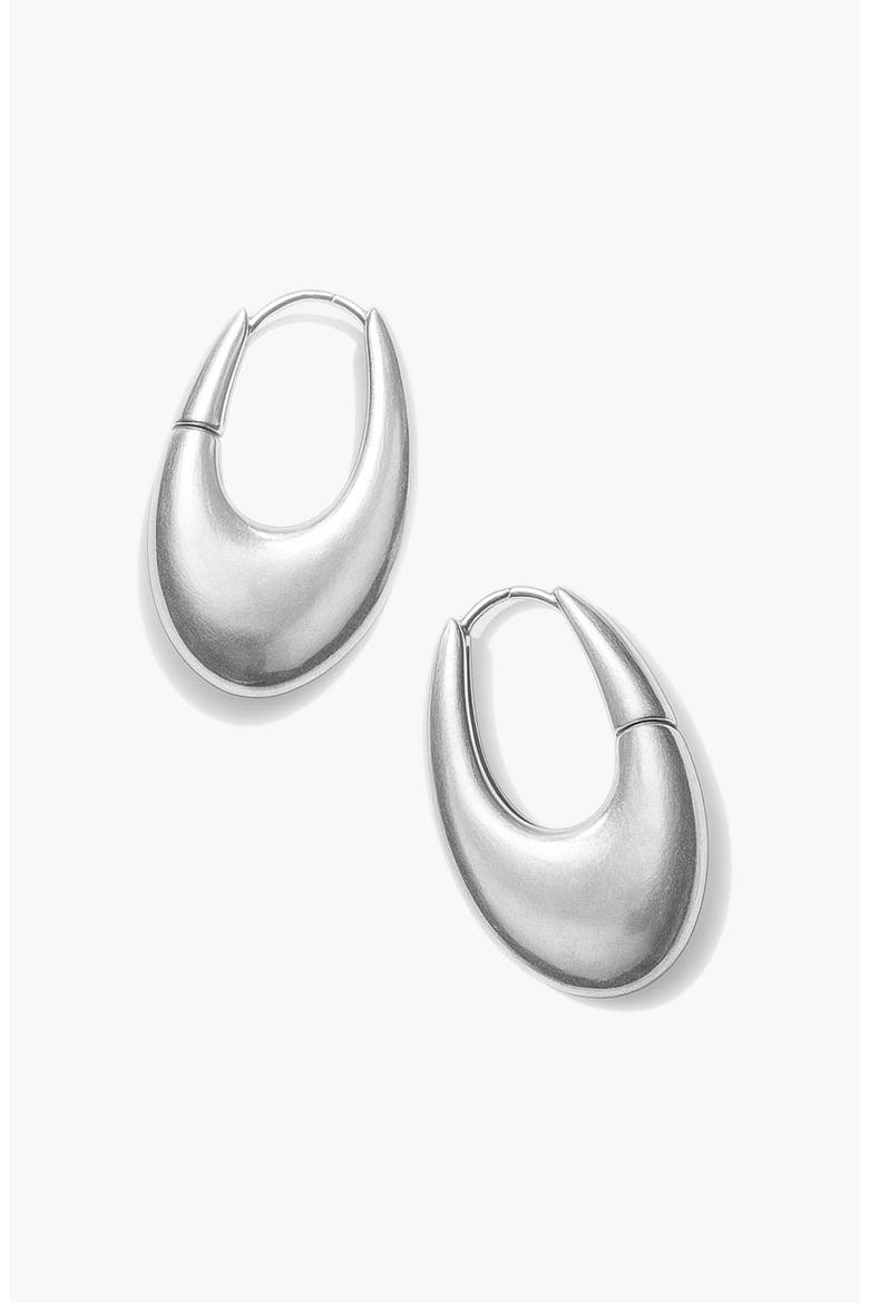 Eclipse Midi Hoops in Silver, Main, color, Silver