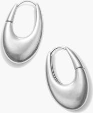 YOJ Eclipse Midi Hoops in Silver