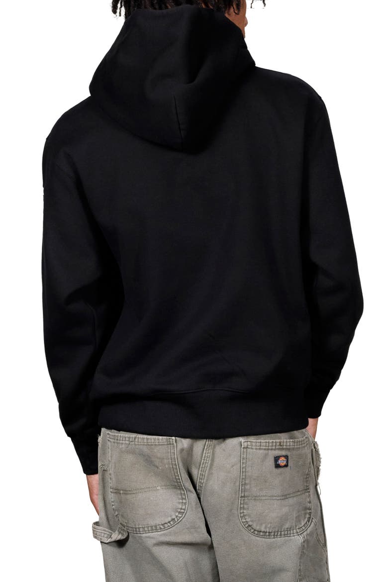 Somewhere Graphic Hoodie, Alternate, color, BLACK