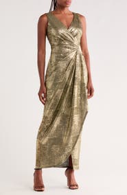 Connected Apparel Foiled Jersey Dress