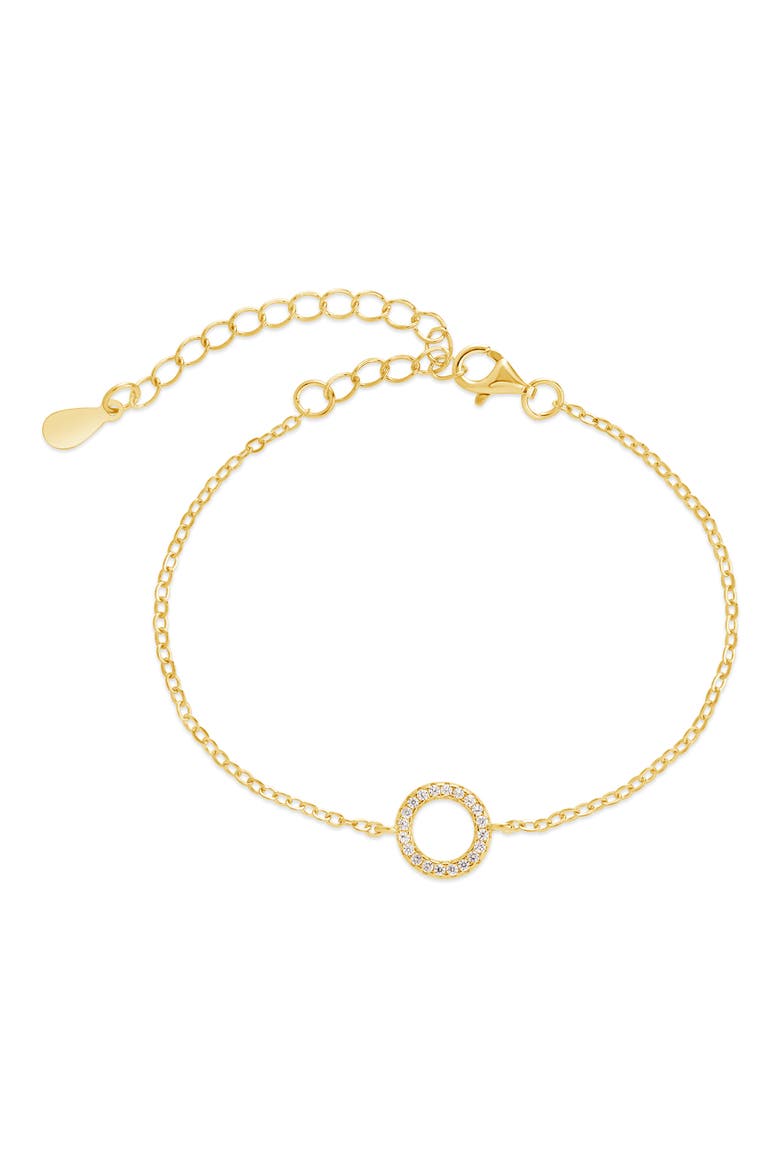 CZ Open Circle Chain Bracelet, Main, color, GOLD