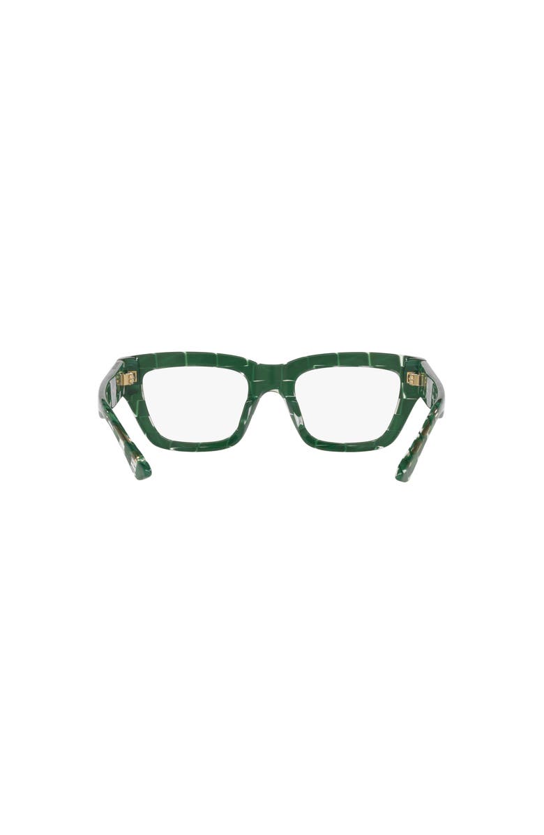 Bottega Veneta 50mm Rectangle optical glasses, Alternate, color, Green
