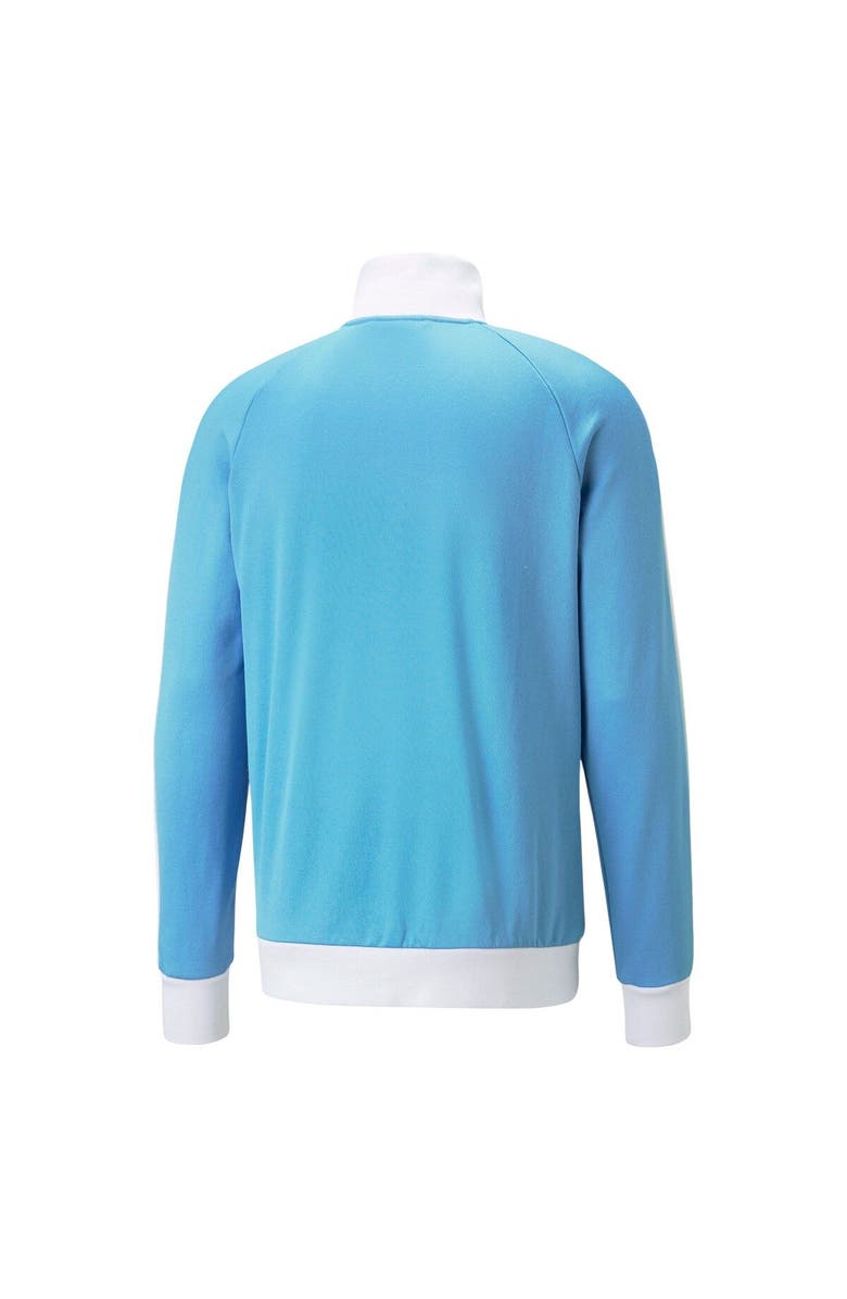 PUMA Men's Puma Sky Blue Manchester City ftblHeritage T7 Raglan Full-Zip Track Jacket, Alternate, color, Light Blue