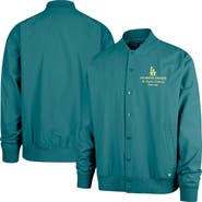 '47 Men's '47  Hunter Green Los Angeles Dodgers Anderson Twill Full-Snap Bomber Jacket
