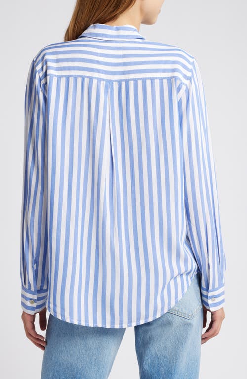 Rails Button Front Shirt In Blue White