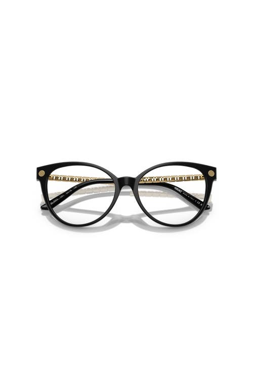 Versace 52mm Cat Eye Optical Glasses In Black