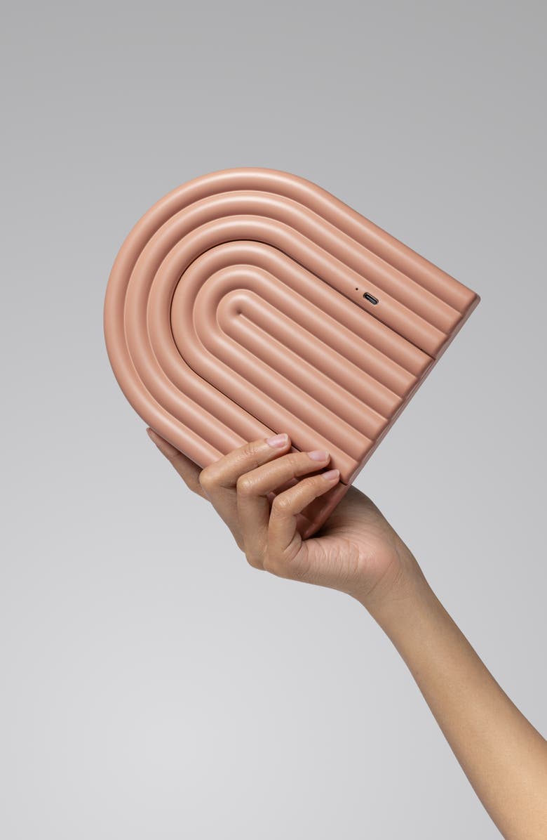 Kitsch LED Desk Mirror, Alternate, color, Terracotta