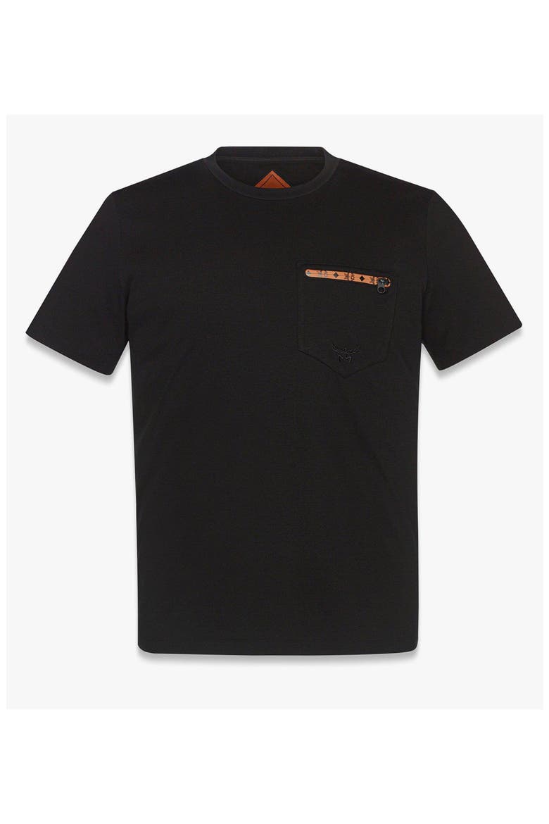Silket Logo T-Shirt With Zip Pocket, Main, color, Black