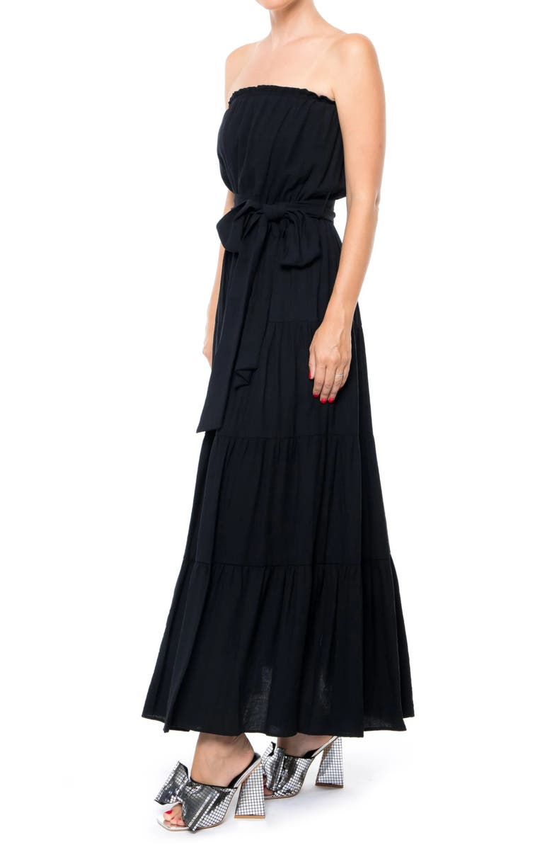 MEGHAN LA Makena Strapless Maxi Dress, Alternate, color, 