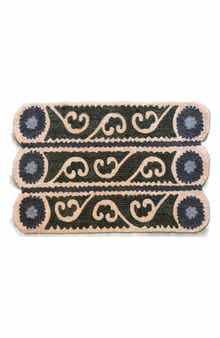 R16 HOME Suzani Stripe Scallop Doormat