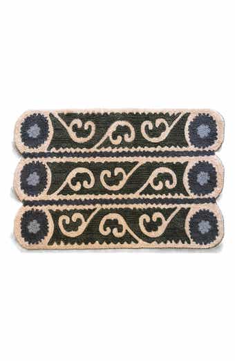 R16 HOME Suzani Stripe Scallop Doormat