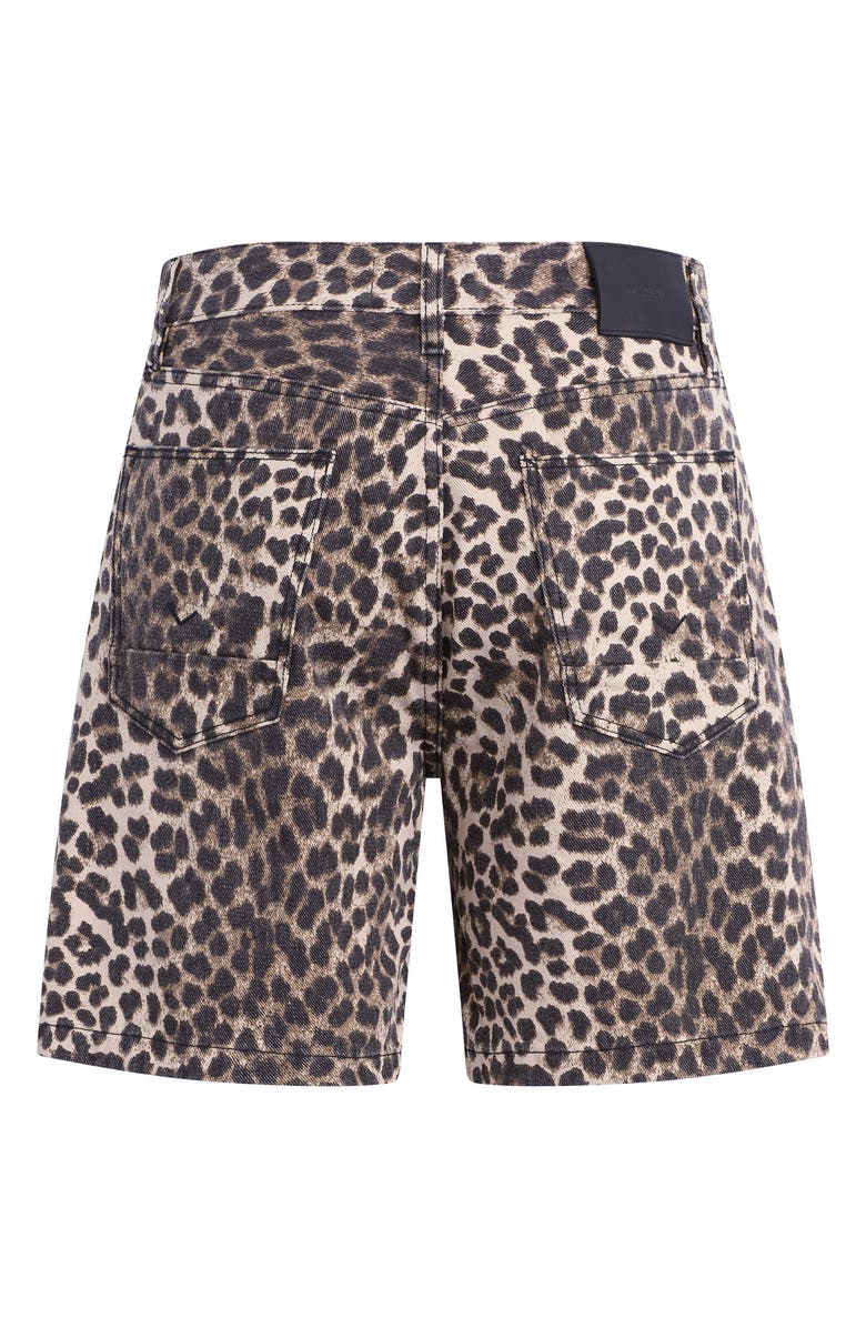 Hudson Jeans Clint Cheetah Print Denim Shorts, Alternate, color, Cheetah