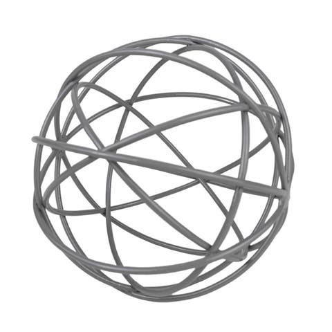 Gray Metal Orb Decorative Ball