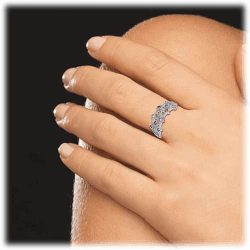 Hollywood Sensation Cubic Zirconia Multicolor Ring In Silver
